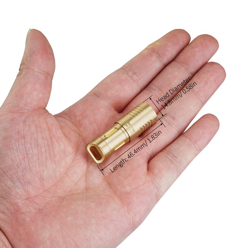 MecArmy X3S Handheld Mini EDC Flashlight with Micro USB Charging, Portable Rechargeable Everyday Carry Keychain Torch|130 lumens Outdoor Waterproof Lamp (Copper) - Image 5